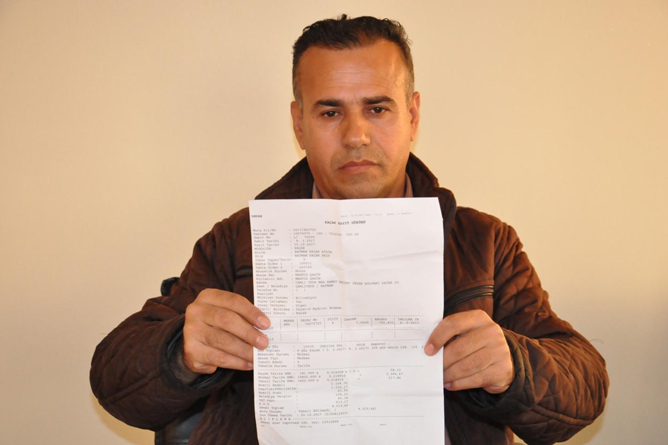 "Kaçak elektrik kullanmadığım halde 4 bin TL ceza kestiler"